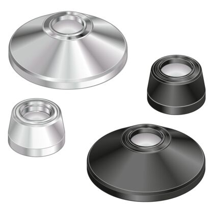 Base plates for leveling feet, modular