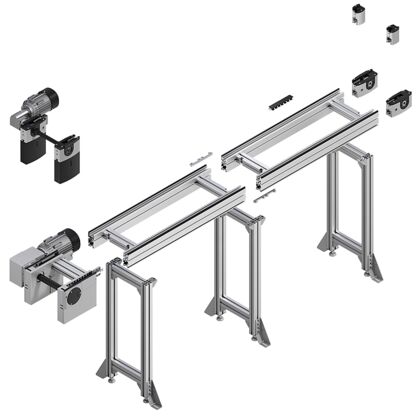 Components of the flat top chain conveyor units